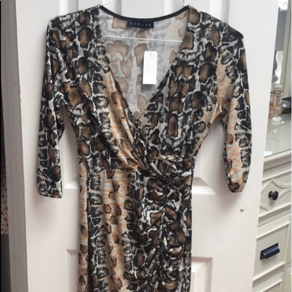 Snakeskin Print Dress Medium